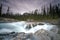 Small waterfall in a forest, Mount Revelstoke National Park bij Revelstoke