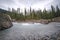 Small waterfall in a forest, Mount Revelstoke National Park bij Revelstoke