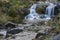 Small waterfall formed with the first autumn rains in Las Hurdes