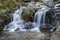 Small waterfall formed with the first autumn rains in Las Hurdes