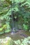Small waterfall in japanese Zen garden