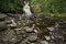 A small waterfall in the Karelian forest.