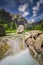 Small waterfall in Mala Studena Dolina valley in High Tatras