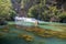 Small waterfall on the Mijares river in long exposure