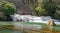 Small waterfall on the Mijares river in long exposure