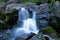 small waterfall, photographed on a long exposure