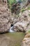 Small waterfall in Quebrada del Colorado canyon near Cafayate, Argenti