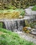 Small Waterfall with Rock Wall