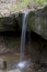 Small waterfall in rockbridge nature preserve