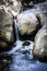 Small Waterfall Running Through A Creek