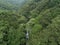 Small Waterfall in the Tropical Rainforest Mountains