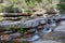 The small waterfalls and natural pools of Aitone in Corsica - France