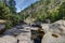 The small waterfalls and natural pools of Aitone in Corsica - France