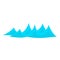 Small waves icon, cartoon style