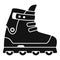 Small wheel inline skates icon, simple style