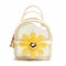 Small White Backpack With Flower Design
