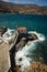 Small white church on the beach, Andros, Greece