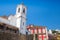 Small white church, cityscape of Lisbon