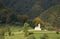 Small white church, Ticino, Switzerland