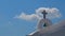 Small White Cross On The Sky With Clouds