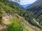 Small winding road through the forests of Peru on the way to Mac