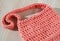 Small women\\\'s bag made of cotton cord.