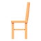 Small wood chair icon cartoon vector. Wooden furniture