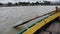 Small Wooden Boat sailing on the river In Asia, Bangladesh