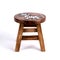 Small wooden child stool with zebra decoration