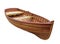 Small wooden dinghy isolated.