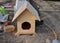 Small Wooden Dog\'s House on the House Construction Site