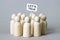 Small wooden figures with a `Let`s Talk` poster