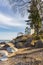 Small wooden lighthouse in Kasmu village, Estonia