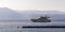 Small Yacht Anchored in the Gulf of Eilat Akaba in Israel