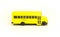 Small yellow machine cartoon school bus