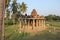 Smaller shrine inside Virupaksha Temple at Hampi, Karnataka surrounded by coconut trees-World Heritage Site by UNESCO-India travel