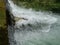 Smaller waterfall river Walchen near Sylvenstein lake