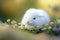 smallest and cutest eastern bunny in the world on a forest grass patch on a bright sunny day Generative AI