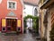 The smallest house, the house of the priest, in the medieval Old city. Tallinn. Estonia