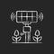 Smart agriculture sensors chalk white icon on black background