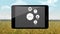 Smart agriculture Smart farming, information graphic icon in smart pad, smart tablet, internet of things. 1.