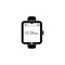 smart android watch, hand clock black icon