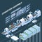 Smart Assembly Line Isometric Composition