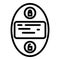 Smart auto key icon, outline style