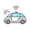 smart auto self vehicle color icon vector illustration