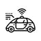 smart auto self vehicle line icon vector illustration