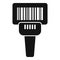 Smart bar code scanner icon simple vector. Quick response