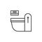 Smart bathroom icon. Element of smart house icon for mobile concept and web apps. Thin line Smart bathroom icon can be used for