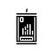 smart battery glyph icon vector illustration