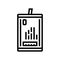 smart battery line icon vector illustration